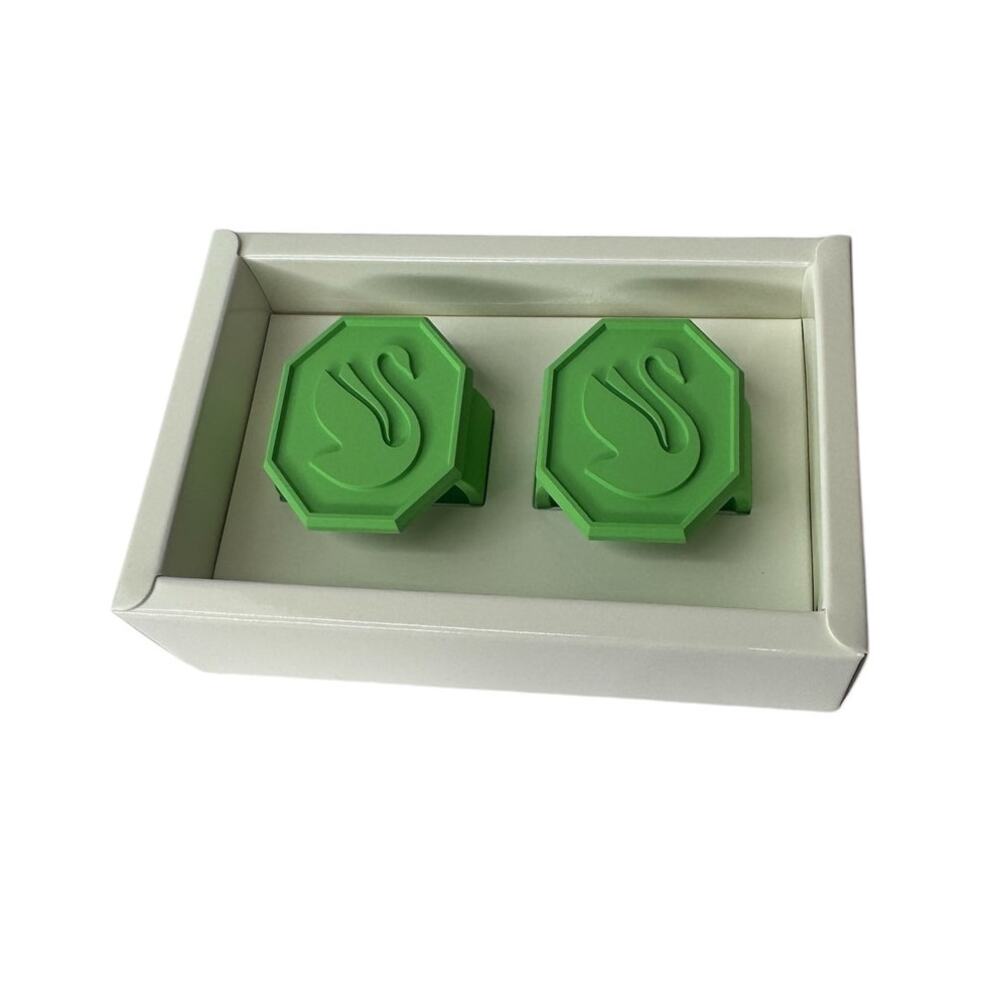 Swarovski Napkin Ring Set of 2 Green New in Box